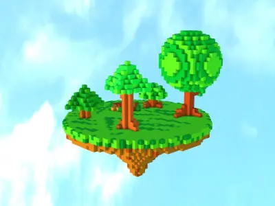 The granite island Free 3D model