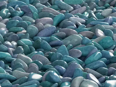 Pebble n8 low mix Two 3D model