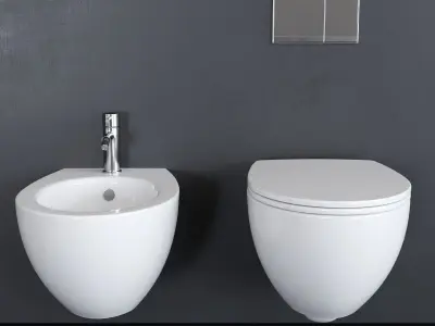 Ceramica Catalano Green One Wall-hung WC Low-poly 3D model