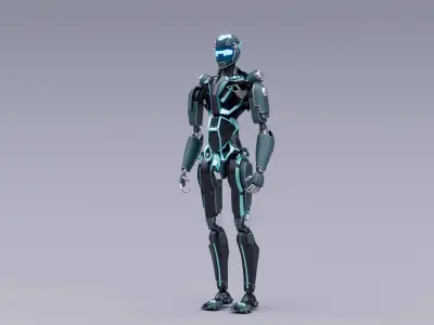 robot  sci fi blender ready 3D model