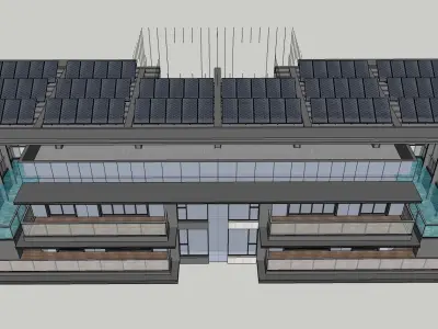 office building pent house 3d model  3D model