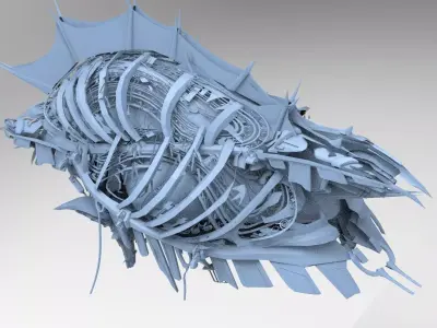 Fantasy Pirate Ship Hive station 3 3D model