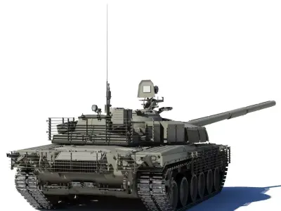 T-80BVM Army Modernization military tank 3D model
