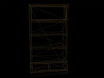 Cyberpunk Book Shelf Shelves Chair Low Poly  Game Ready Low-poly 3D model