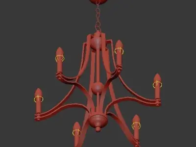 EVINGTON chandelier with four lights 3D model