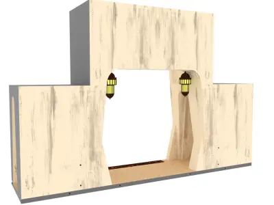 Ralph McQuarries Bazaar  - Set 3 - Entrance  1-6 scale 3D print model