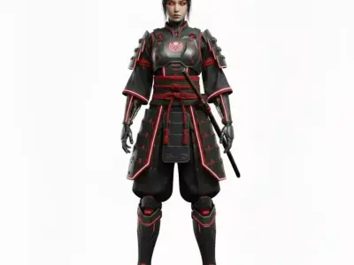 modelo 3d samurai  3D model