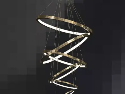 Wheel Long Gold DIMM 3D model