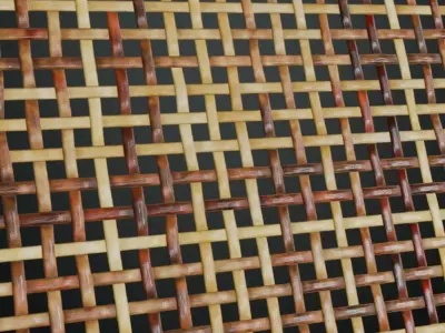 Open-Weave Multicolored Bamboo Wicker PBR Texture