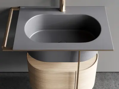 Ceramica Cielo Kyros Single Vanity Unit Set 2 3D model