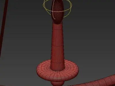 Rustic Metal Round Candle Chandelier 3D model