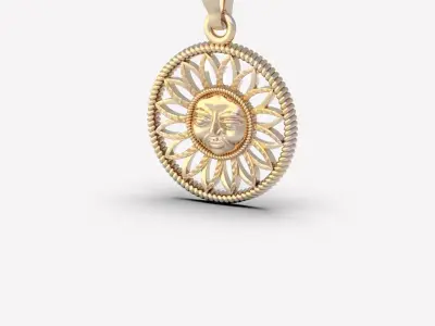 Sun pendant 3D print model
