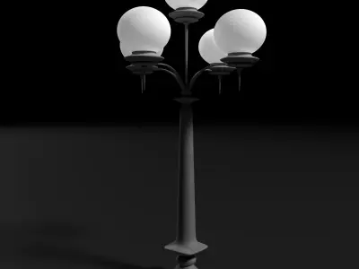 Realistic 3D Street Lamp Model  High-Quality for Architectural 3D model