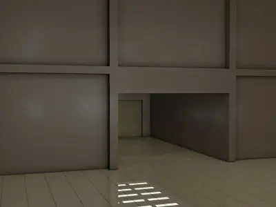 Empty Room Low-poly 3D model