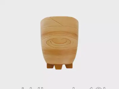 Wooden Double-Wall Bathtub Model Pack Low-poly 3D model