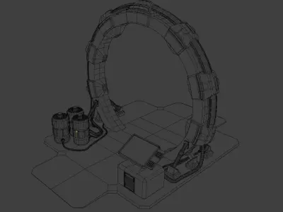 Star Gate Structure Low-poly 3D model