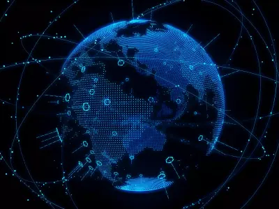 Animated Hologram Planet Earth 3D model