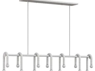 Whit Linear Pendant by Lightology 3D model