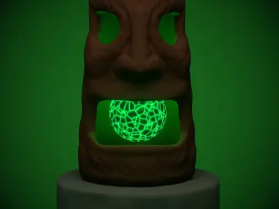 low-poly magic lamps Low-poly 3D model