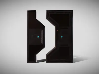 Sci-fi Doors Low-poly 3D model purchase