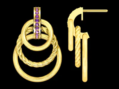 Luxe Orbit Earrings  3D print model