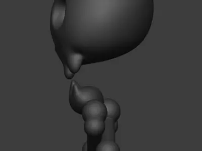 Golden skull sculpt 3D model