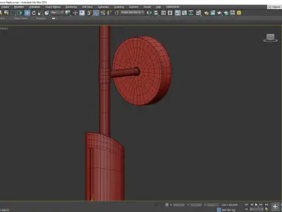 SEPARATE four brass wall sconces Low-poly 3D model