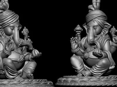 Ganesh Ji Model 02 Light Weight  Models in All Sizes 3D print model