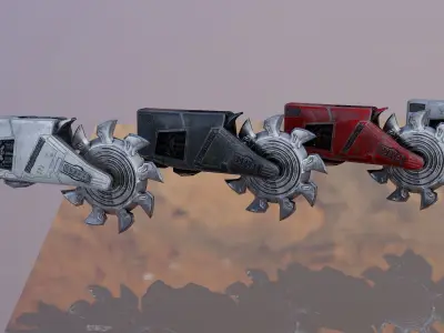 Sci-Fi Saw Low-poly 3D model