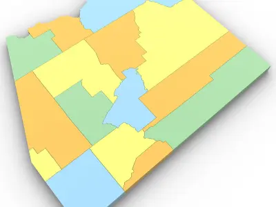 Arizona Political Map 3D model