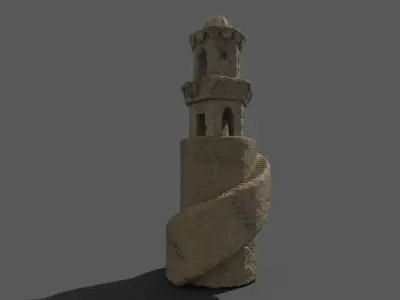 Islamic Mosque Minaret 3D model