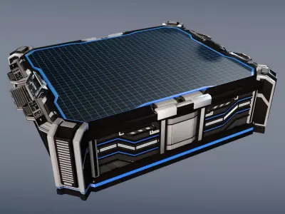 Sci-fi space hologram table 3D model