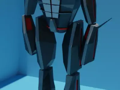 MechaMinx robot Low-poly 3D model