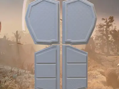 Sci Fi Armour Square Top plates 3D print model