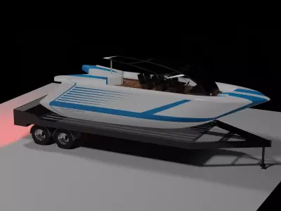 Modern Luxury Speed Boat 3D model