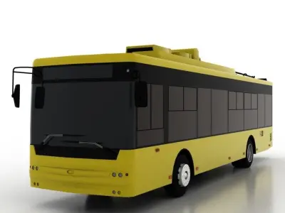 Trolleybus Bogdan T70110 Low Low-poly 3D model