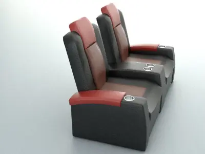 laos Stalls cinema theater chairs Low-poly 3D model