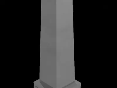 Tombstone - Obelisk Low-poly 3D model