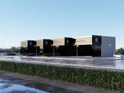 Prefabricated Workplace facade 3D model