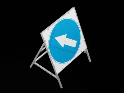 Arrow Street Sign Low-poly 3D model