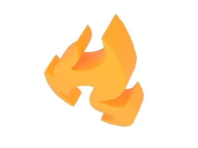 Fire Symbol v3 004 Low-poly 3D model