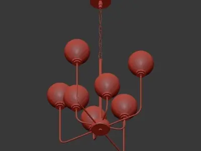 Elk chandelier 3D model purchase