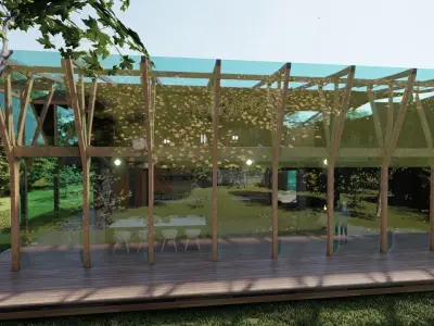 MODERN WOODEN HOUSE 3D model