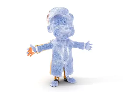 Detective Sam Animated D Character Model  Rigged and Animated Low-poly 3D model