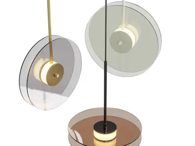 Yon Glass Pendant Lamps Low-poly 3D model