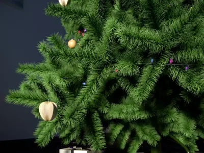 Christmas Tree in an Interior Scene  3D model