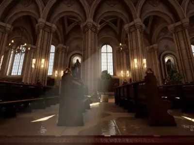 The Church - Unreal Engine Project Low-poly 3D model