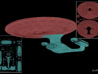 USSEnterpriseNCC1701D 3D model