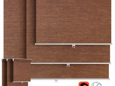 Roller Blind 54 IKEA BLEKING 3D model