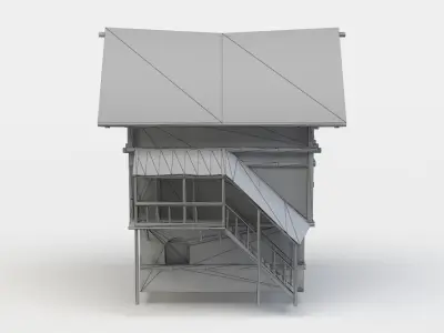 House medieval Low-poly 3D model